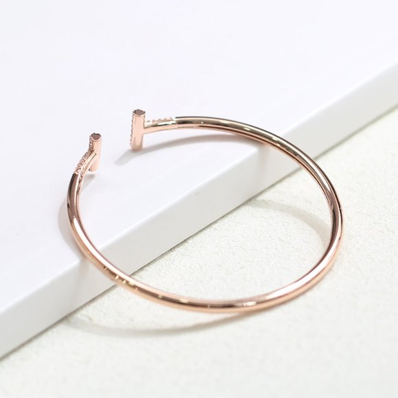 New! Rose Gold Beautiful Open Bracelet - Picture 7 of 12